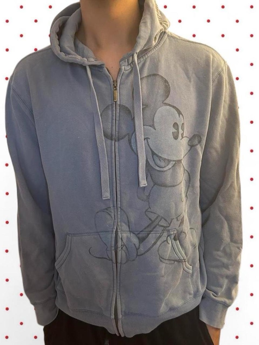 Disney Mickey Mouse Zip Hoodie with Subtle Print